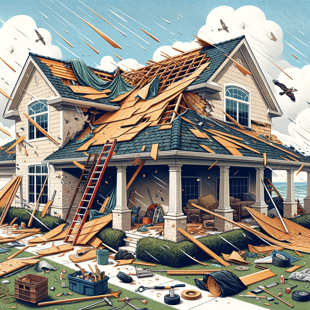 Palm Coast wind damage roof repairs