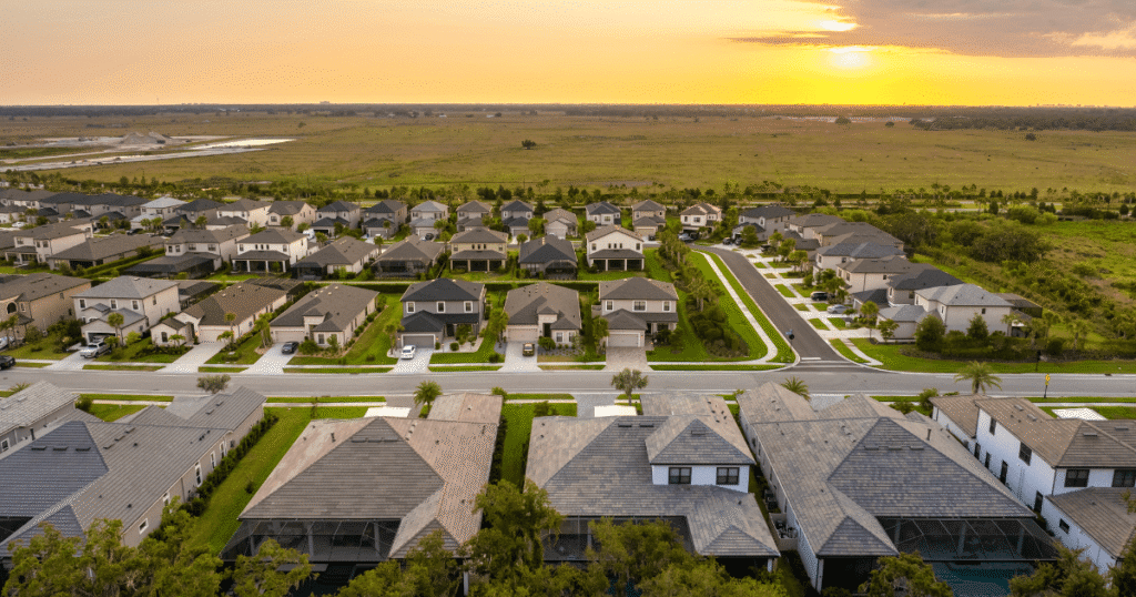 roof inspection Florida being performed on home in November